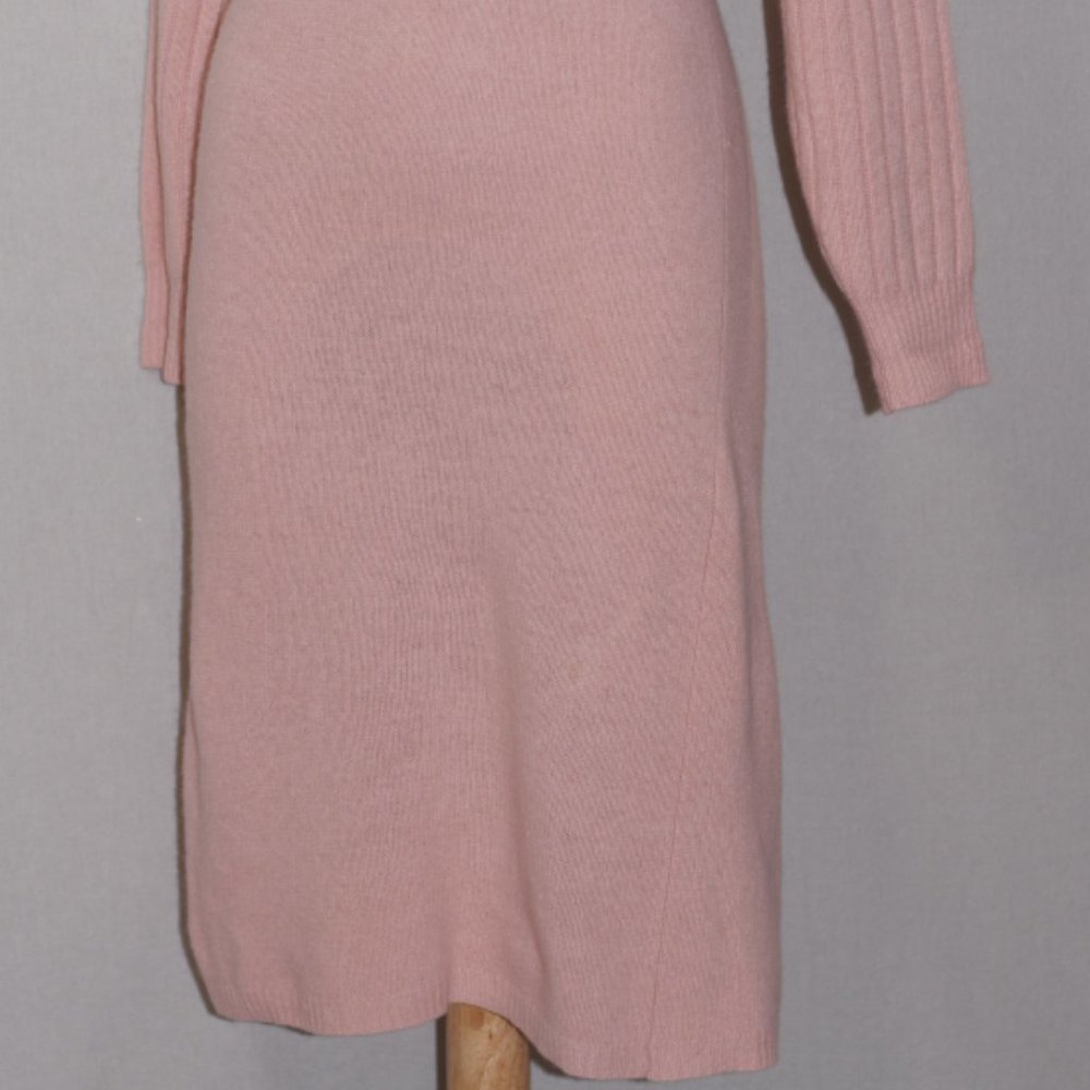 Pastle Pink Wool Dress Pink Wool Dress - Picture 3 of 7